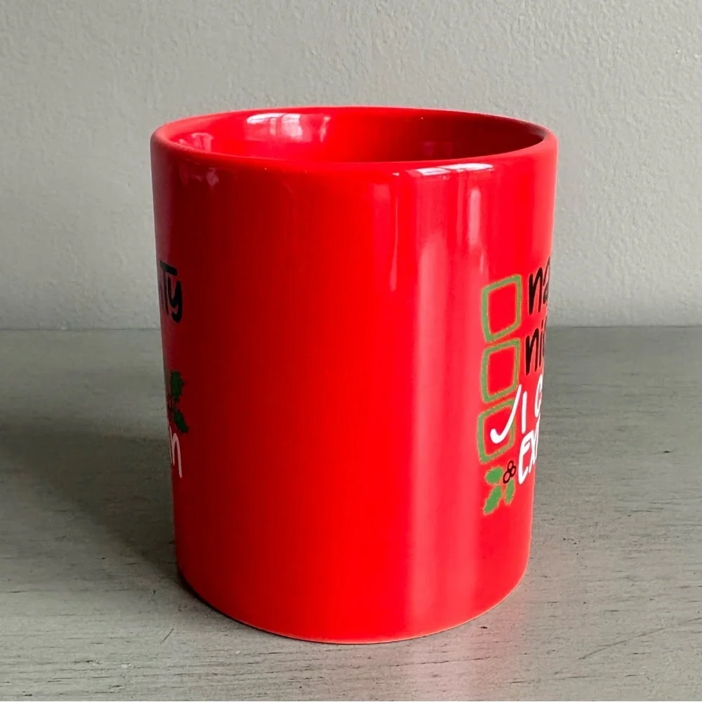 Naughty Nice I Can Explain Red Coffee Mug Good Humor -The Perfect Man Holiday